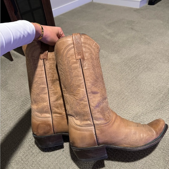 Lucchese Crayton Tan Men’s Cowboy Boots 10.5/D/7+4 - Picture 7 of 9